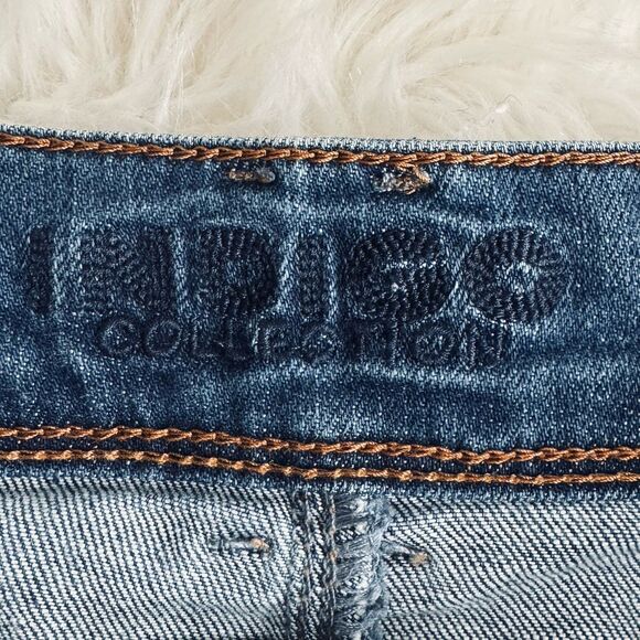 Marks & Spencer Denim Skirt UK 12 US 8 (30x18) Blue Button Front Stretch Womens - Picture 5 of 7